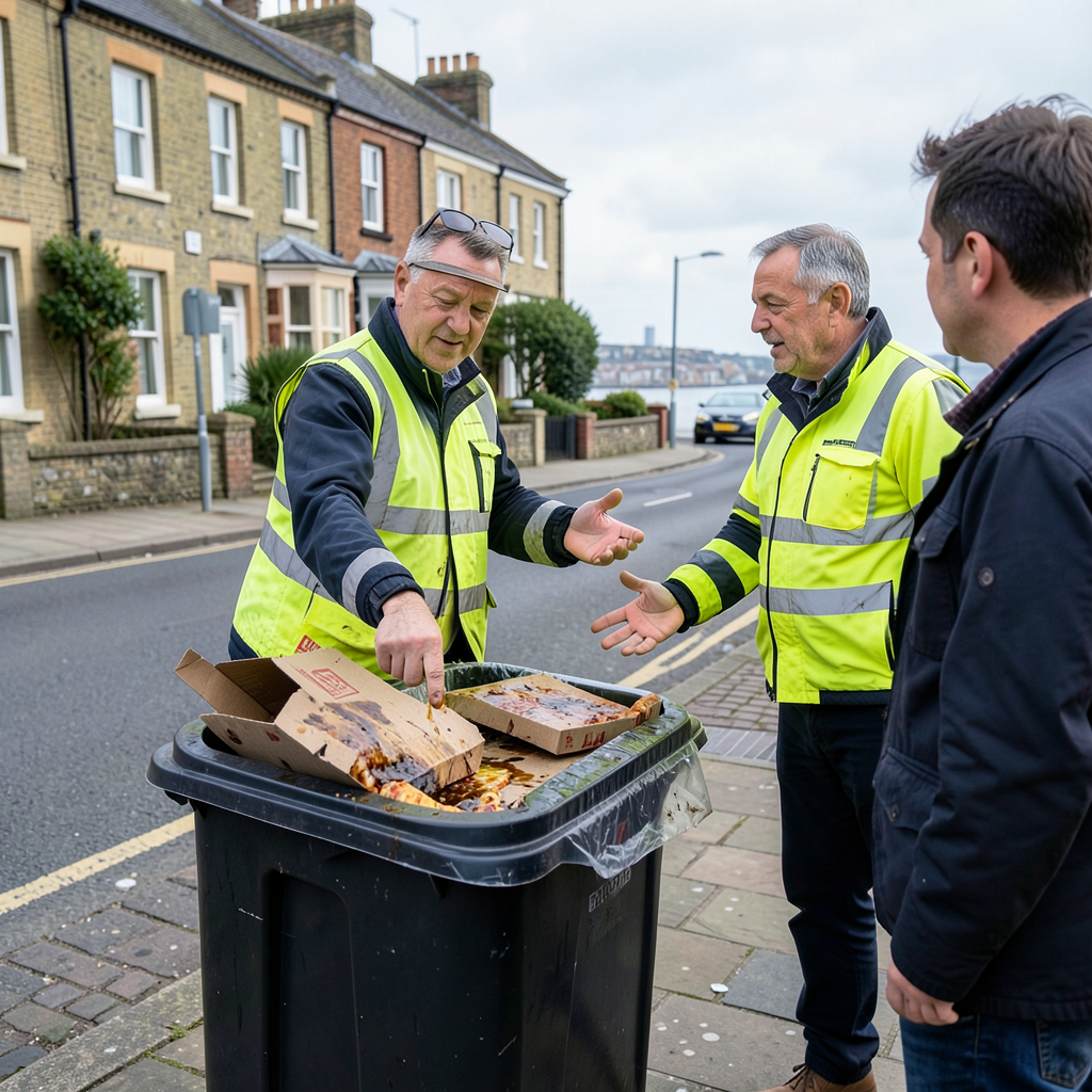 Binman reveals why greasy pizza boxes cannot be recycled in Sussex